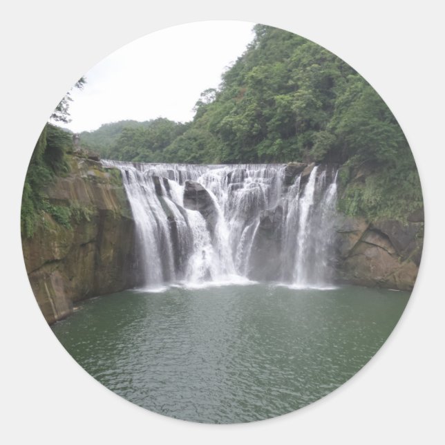 Adesivo Vinheta redonda em cascata (Frente)