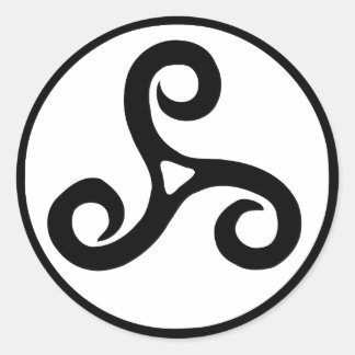 Adesivo Vinheta redonda espiral celta tribal