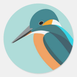 Adesivo Vinheta redonda Kingfisher