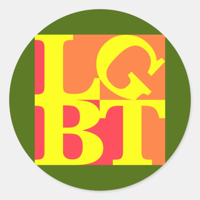 Adesivo Vinheta redonda LGBT-Pop (Frente)