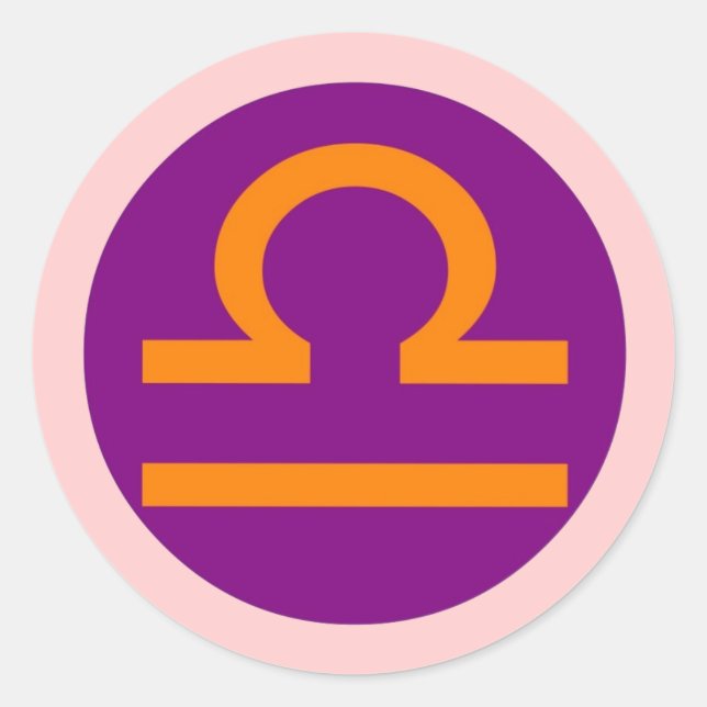 Adesivo Vinheta redonda Libra (Frente)