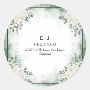 Adesivo Vinheta redonda mínima verde