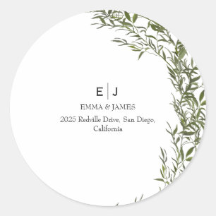 Adesivo Vinheta redonda mínima verde