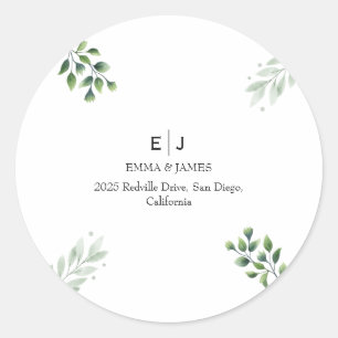 Adesivo Vinheta redonda mínima verde