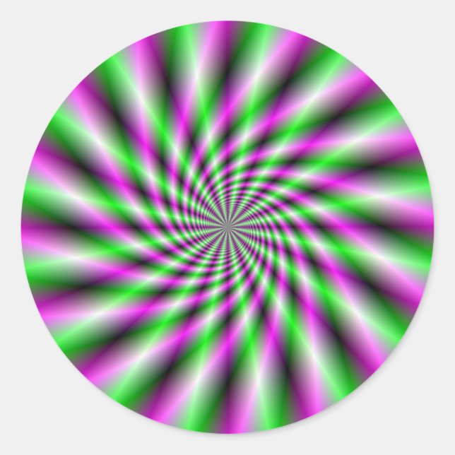 Adesivo Vinheta redonda neon spinning Wheel (Frente)