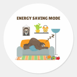 Adesivo Vinheta redonda para o modo de poupança de energia