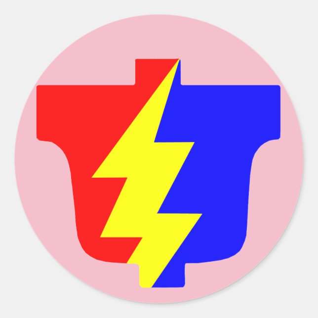 Adesivo Vinheta redonda PLA rosa, desenhada pelo Chade (Frente)