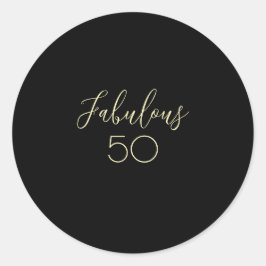 Adesivo Vinheta redonda preta "fabulosa"