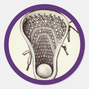 Adesivo Vinheta redonda Roxo Clássica da Equipe Lacrosse