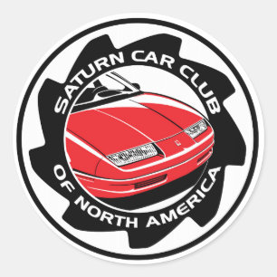 Adesivo Vinheta redonda Saturn Car Club of North America 3