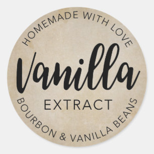 Adesivo Vinheta redonda Vanilla Extract VE001_04rd Classic