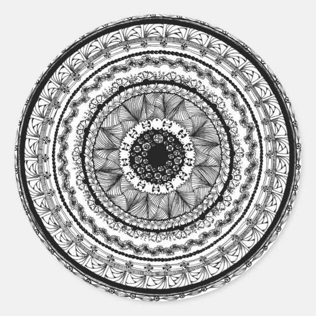 Adesivo Vinheta redonda "Vanity" Zendala (Frente)