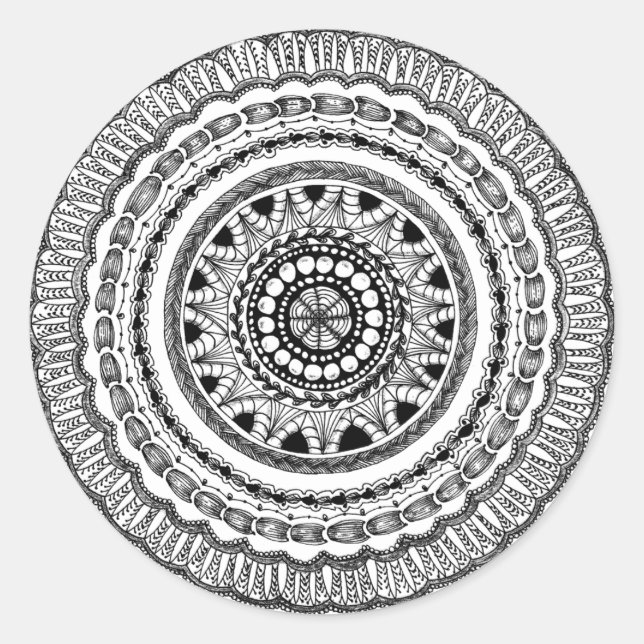 Adesivo Vinheta redonda Zendala "Queste" (Frente)