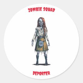 Adesivo Vinheta Redonda Zombie Squad Deporter