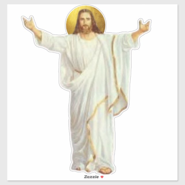 Adesivo Vinheta Religiosa De Vinilo Com Corte Religioso JE (Folha)