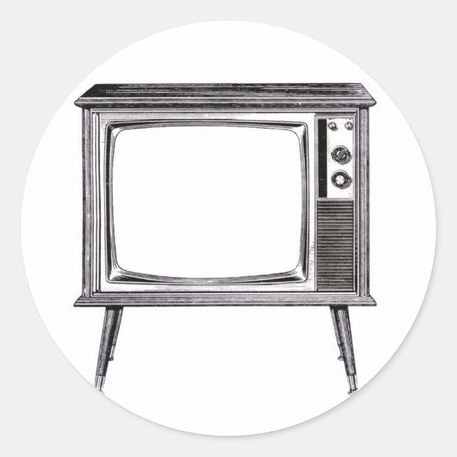 Adesivo Vinheta Retro Televisiva (Frente)