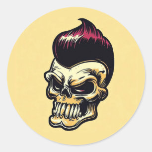 Adesivo Vinheta 'ROCKABILLY SKULL'