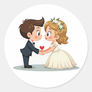 Adesivo Vinheta Romântica de Dança de Casamento