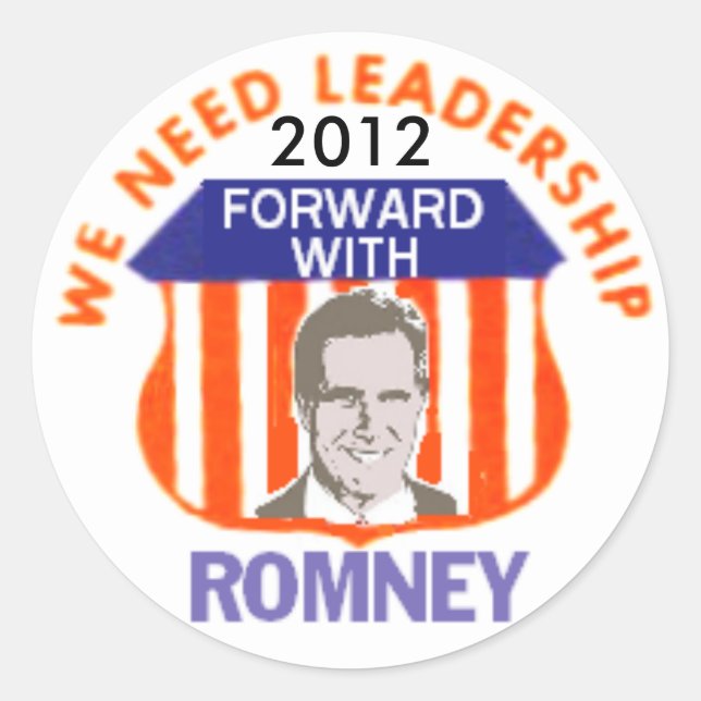 Adesivo Vinheta Romney 2012 (Frente)