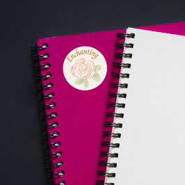 Adesivo Vinheta Rosa de entalamento