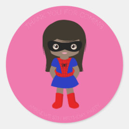 Adesivo Vinheta Rosa-Festa de aniversario de meninas das C