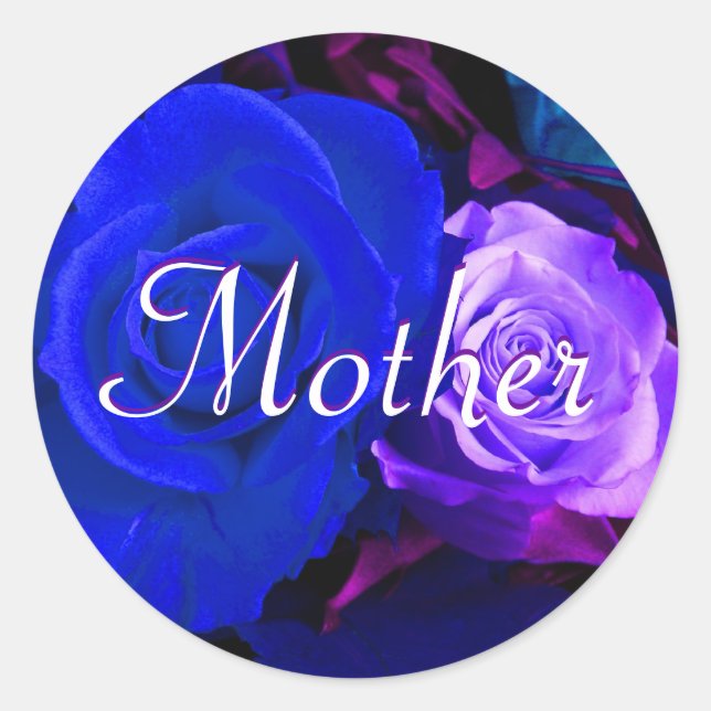 Adesivo Vinheta Rosa Roxo-Mãe (Frente)