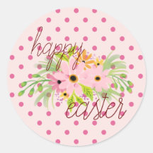 Vinheta rosa simples e felz pascoa