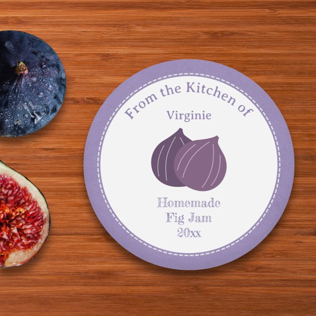 Adesivo Vinheta Rótulo de Gelado Russo Kraft (Kraft Rustic Fig Jam Label Sticker)