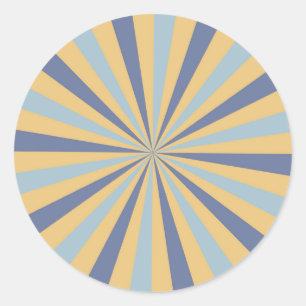 Adesivo Vinheta Rtro Sunburst