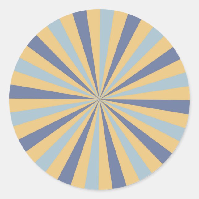 Adesivo Vinheta Rtro Sunburst (Frente)