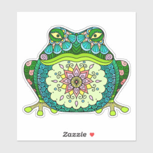 Adesivo Vinheta sapo verde