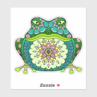 Adesivo Vinheta sapo verde