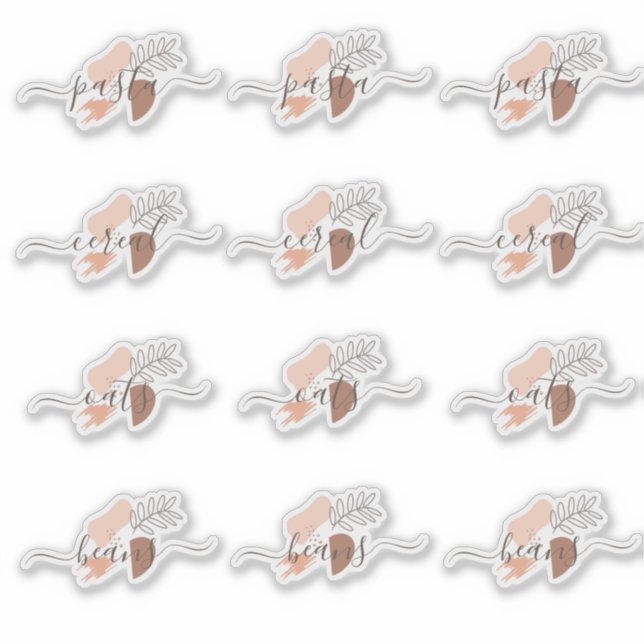 Adesivo Vinheta-Script de Formas Orgânicas de Organização  (Frente)