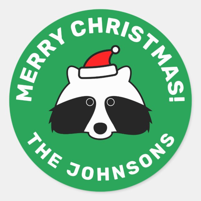 Adesivo Vinheta-selo de envelope de Natal de pequeno guaxi (Frente)