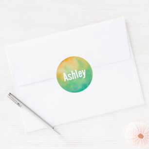 Adesivo Vinheta/selo floral personalizado