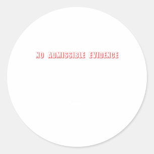 Adesivo Vinheta Sem Provas Admissíveis