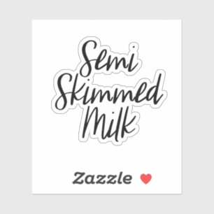 Adesivo Vinheta Semi-Skimmed De Armazenamento De Leite