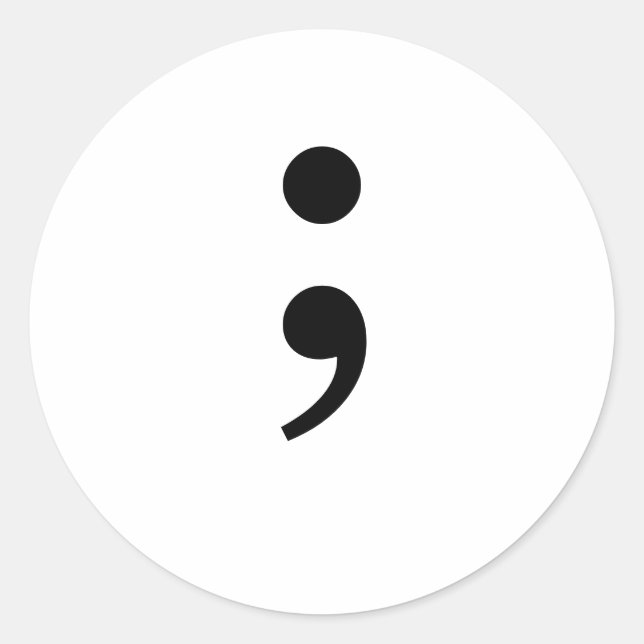 Adesivo Vinheta Semicolon (Frente)