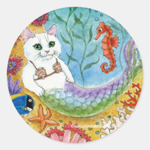 Adesivo Vinheta-sereia de gato-do-mato-limpo