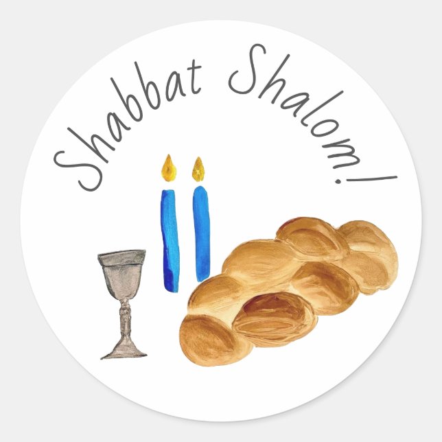 Adesivo Vinheta Shalom Shabbat (Frente)