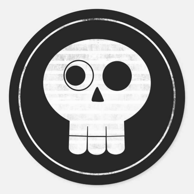 Adesivo Vinheta Skull 2 (Frente)
