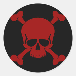 Adesivo Vinheta Skull & Crossbones