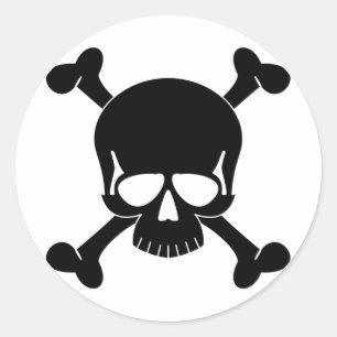Adesivo Vinheta Skull & Crossbones