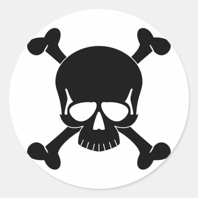 Adesivo Vinheta Skull & Crossbones (Frente)