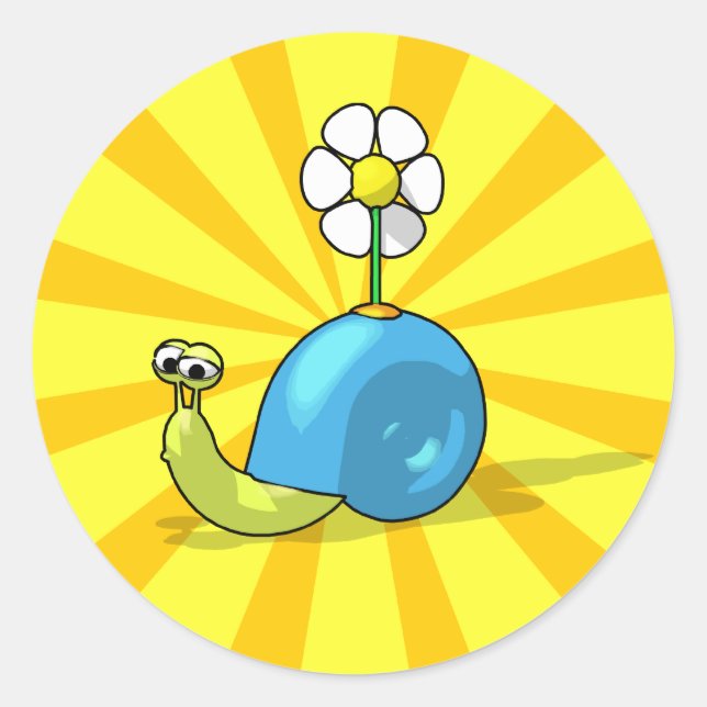 Adesivo Vinheta SNAIL SUNFLOWER (Frente)