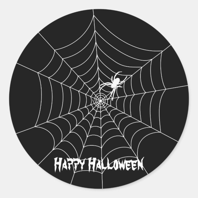 Adesivo Vinheta Spider Web Halloween (Frente)