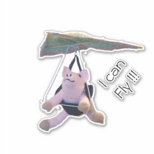 Adesivo Vinheta - Suíno Voador