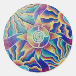 Adesivo Vinheta Sun Mandala em espiral