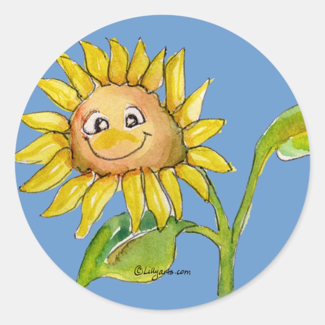 Adesivo Vinheta Sunflower Clipart 10 (Frente)