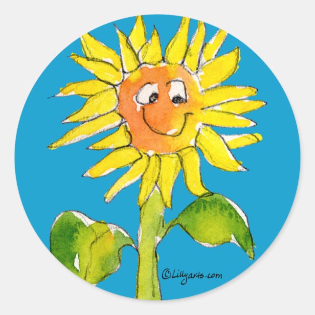 Adesivo Vinheta Sunflower Clipart 5 (Frente)